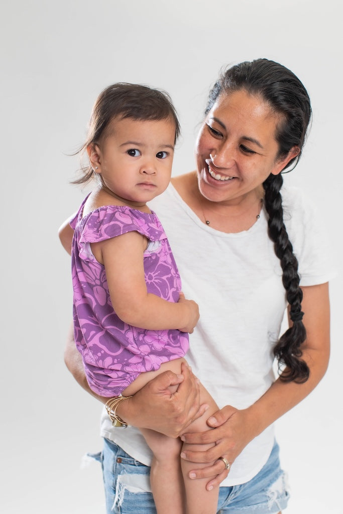 Nāʻū Bamboo Pua Flutter Bodysuit