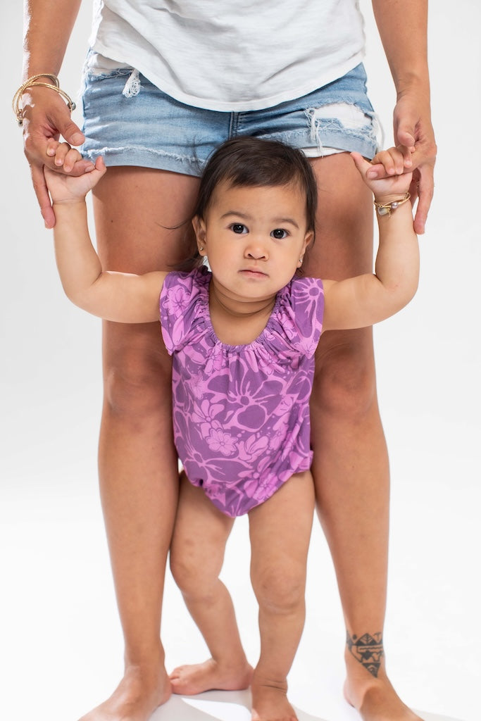 Nāʻū Bamboo Pua Flutter Bodysuit