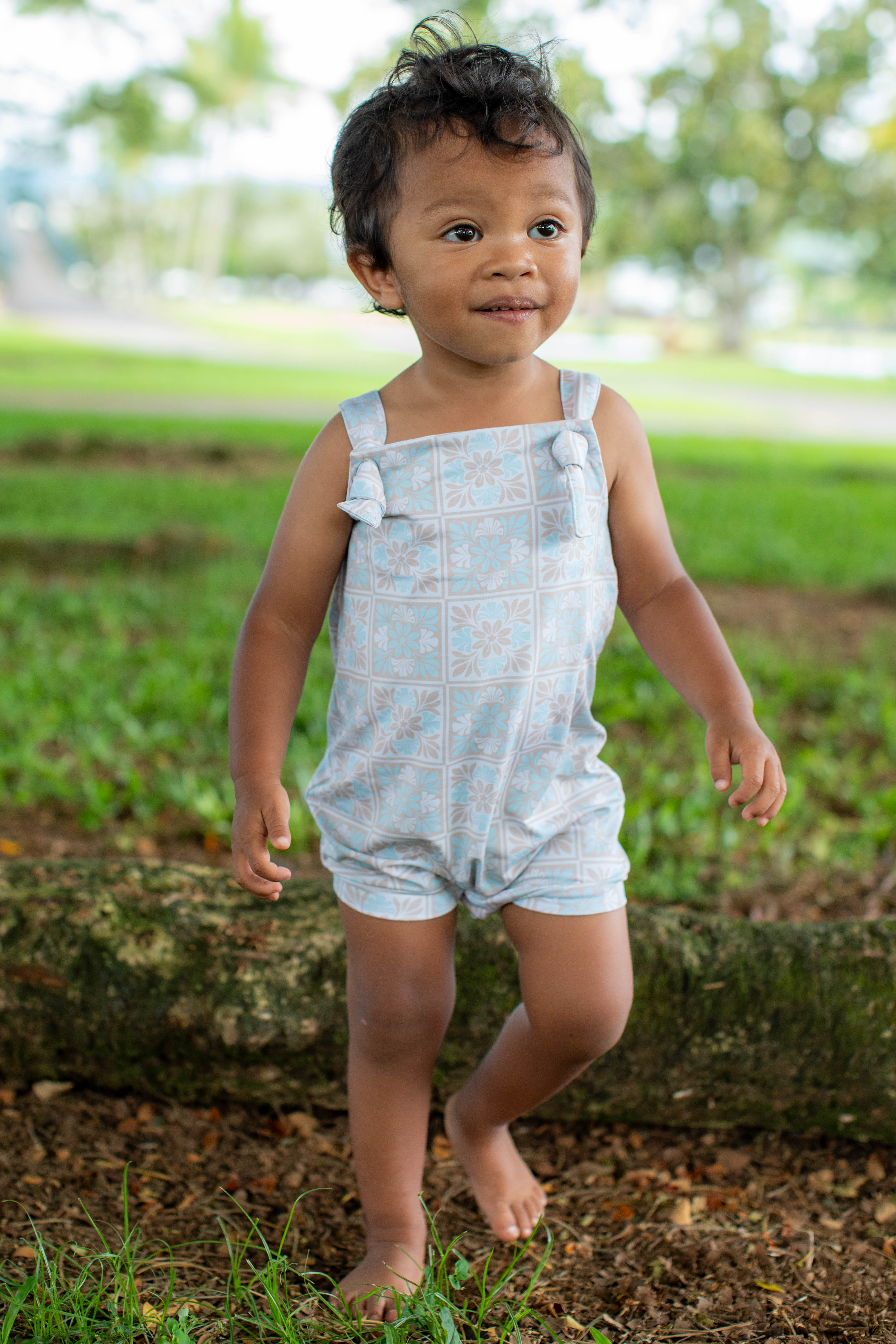 Blue Kuiki Knotted Overall