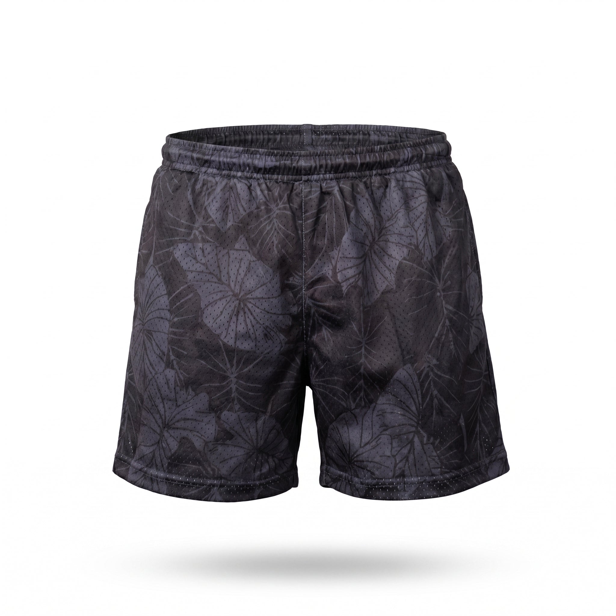 Black Loʻi Kalo Unisex Mesh Shorts
