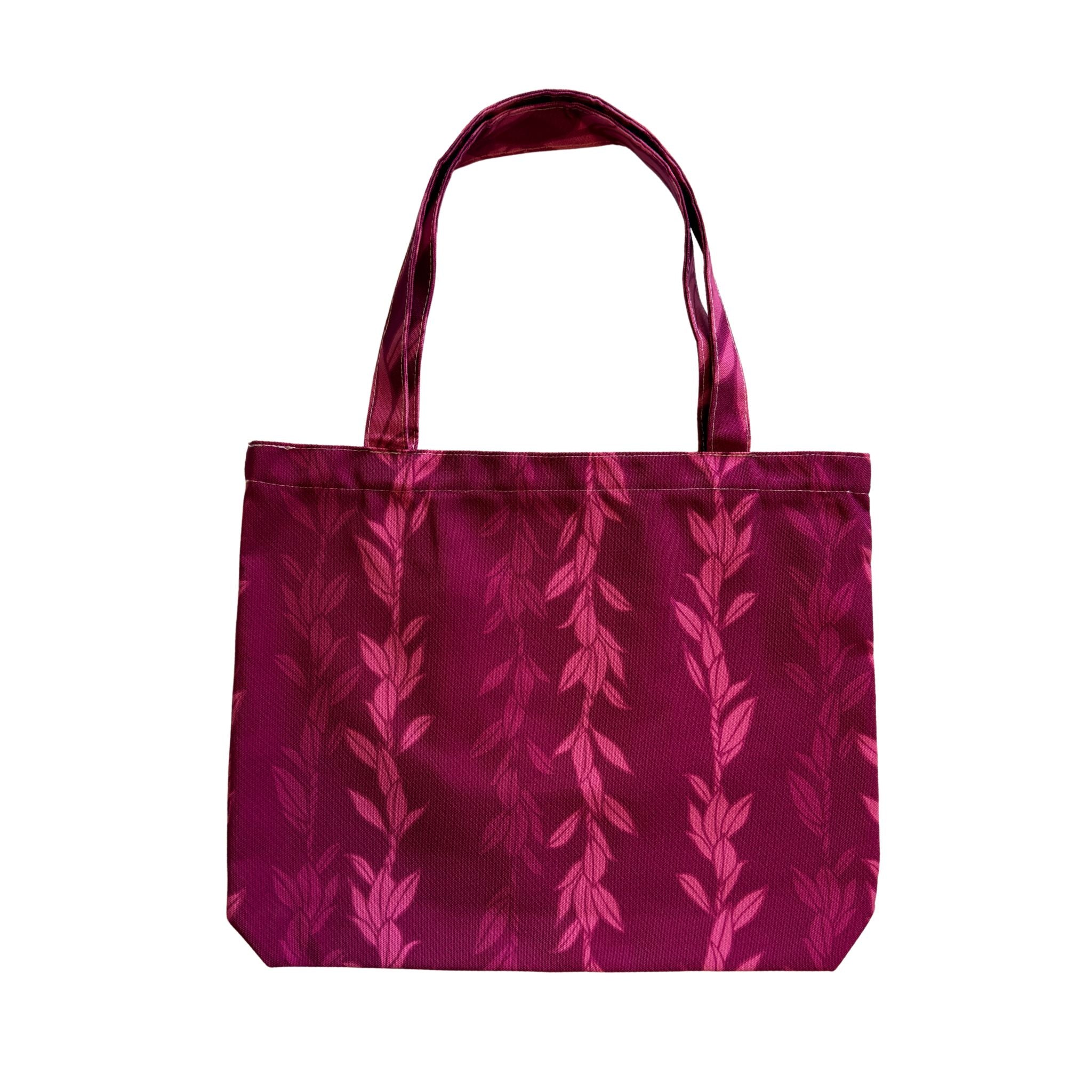 Pink Maile Strands Canvas Zipper Tote Bag