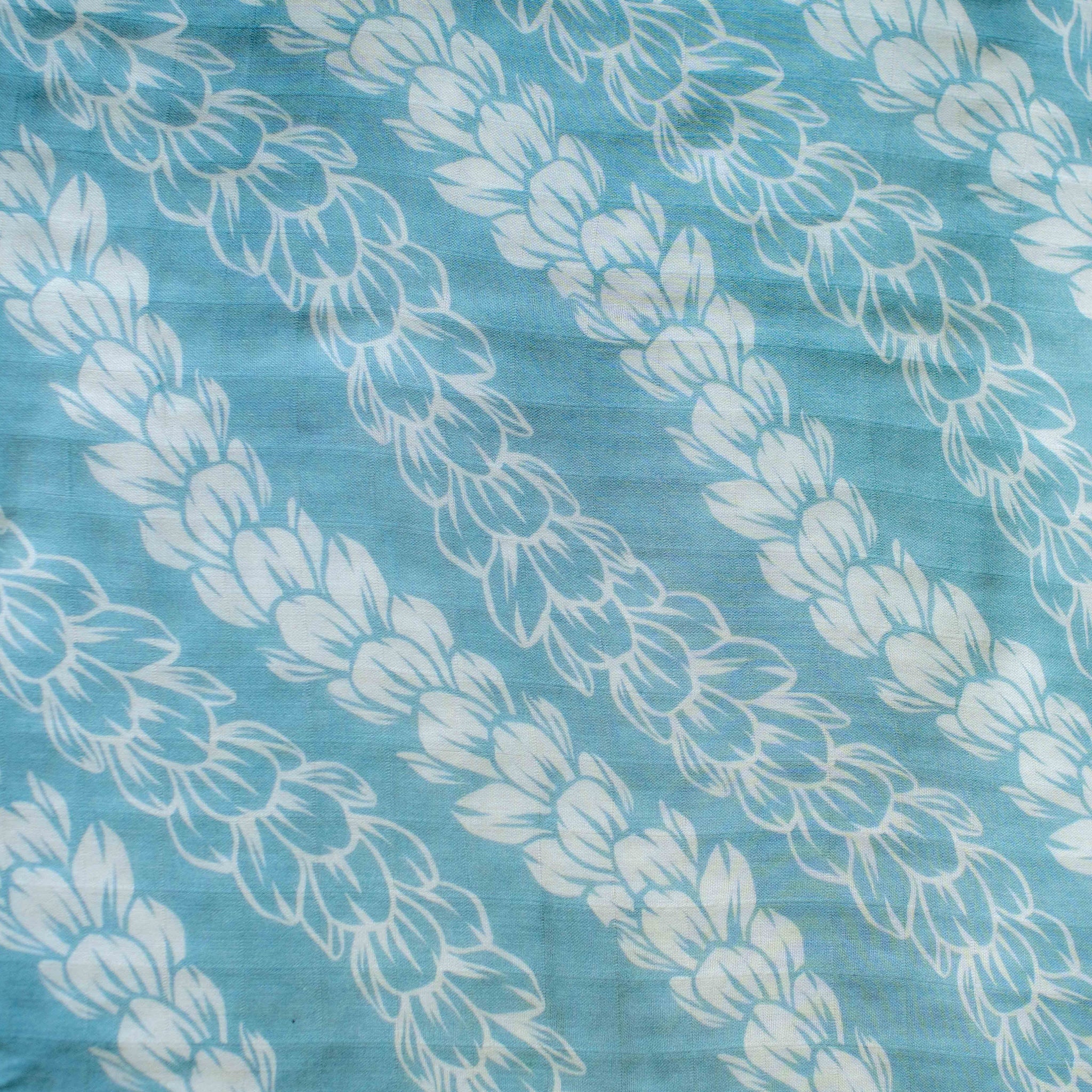 Blue Pakalana Strands Kapa Moe - Hawaiian Bamboo Swaddle