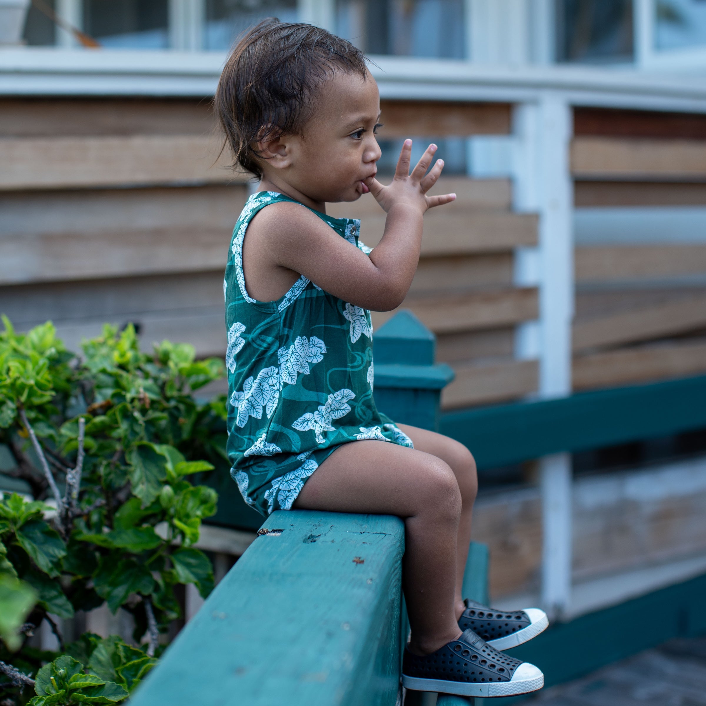 Hawaiian Loʻi Po Tank Bamboo Tank Romper