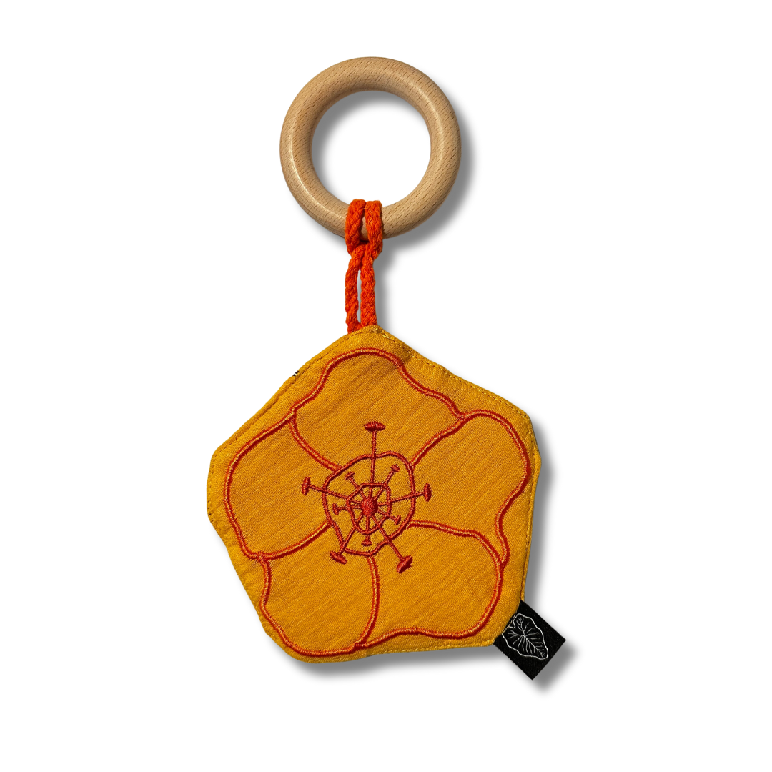 ʻIlima Flower Crinkle Teether Toys