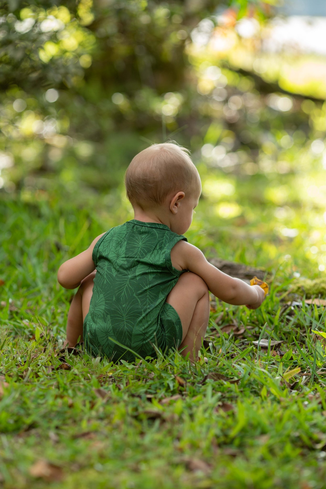 Green Loʻi Kalo Bamboo Tank Romper