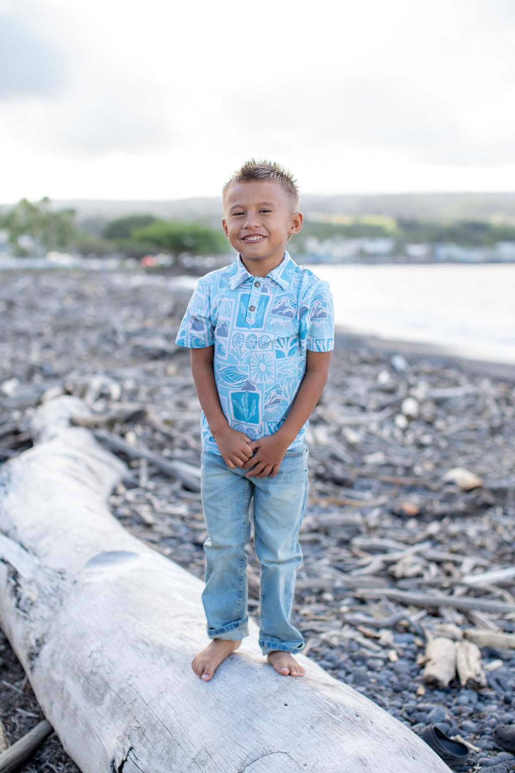 Kapa Kai Bamboo Kalei Athletic Polo