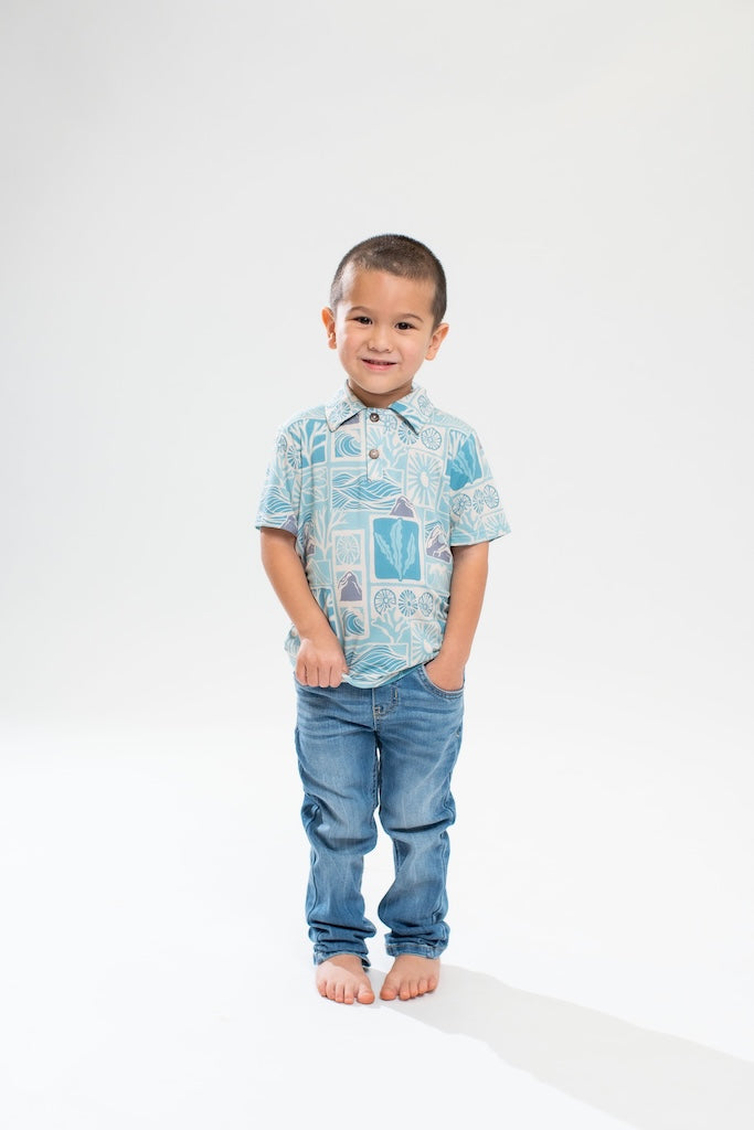 Kapa Kai Bamboo Kalei Athletic Polo