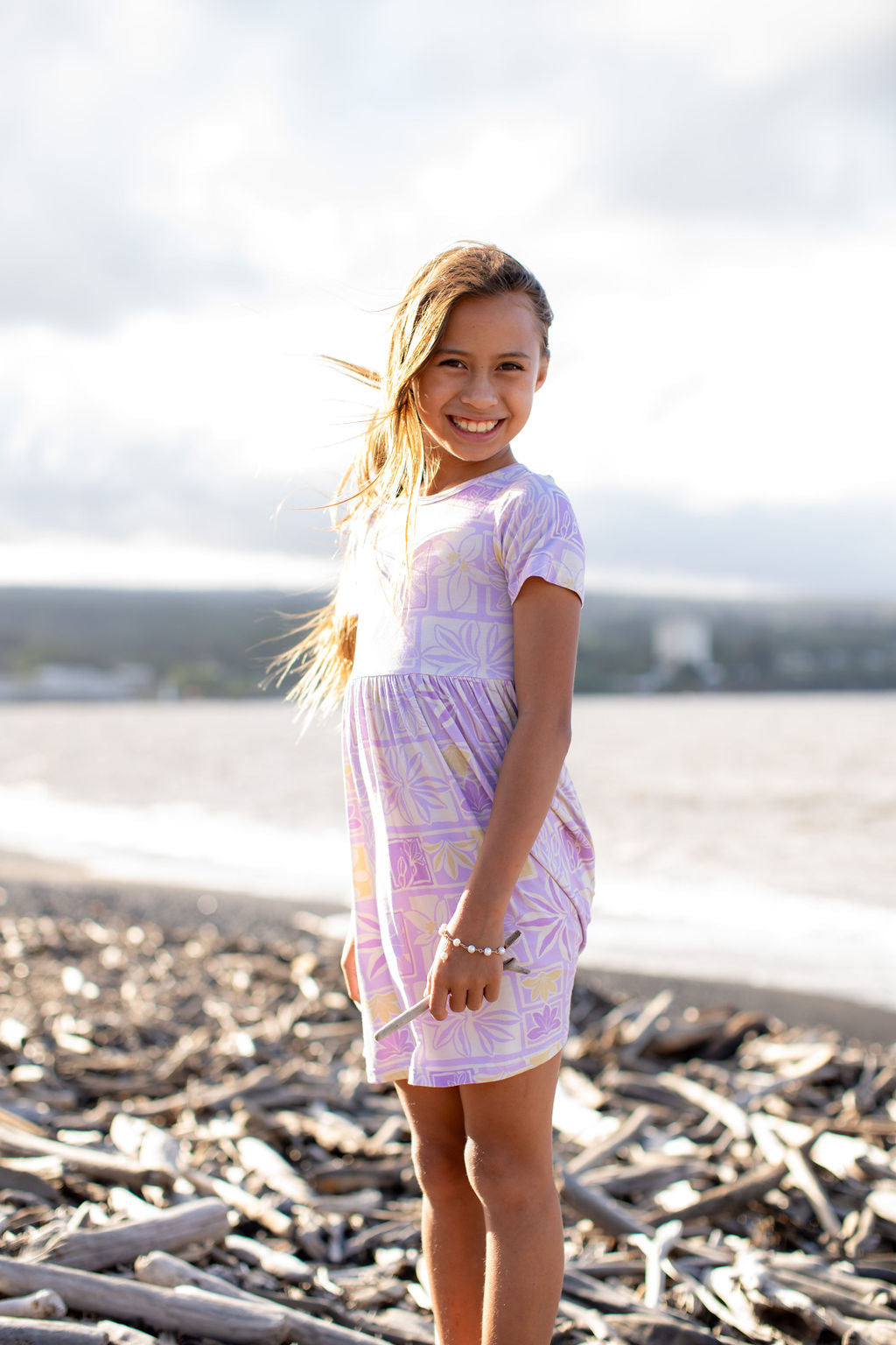 Kapa Naupaka Bamboo Kaliko Dress
