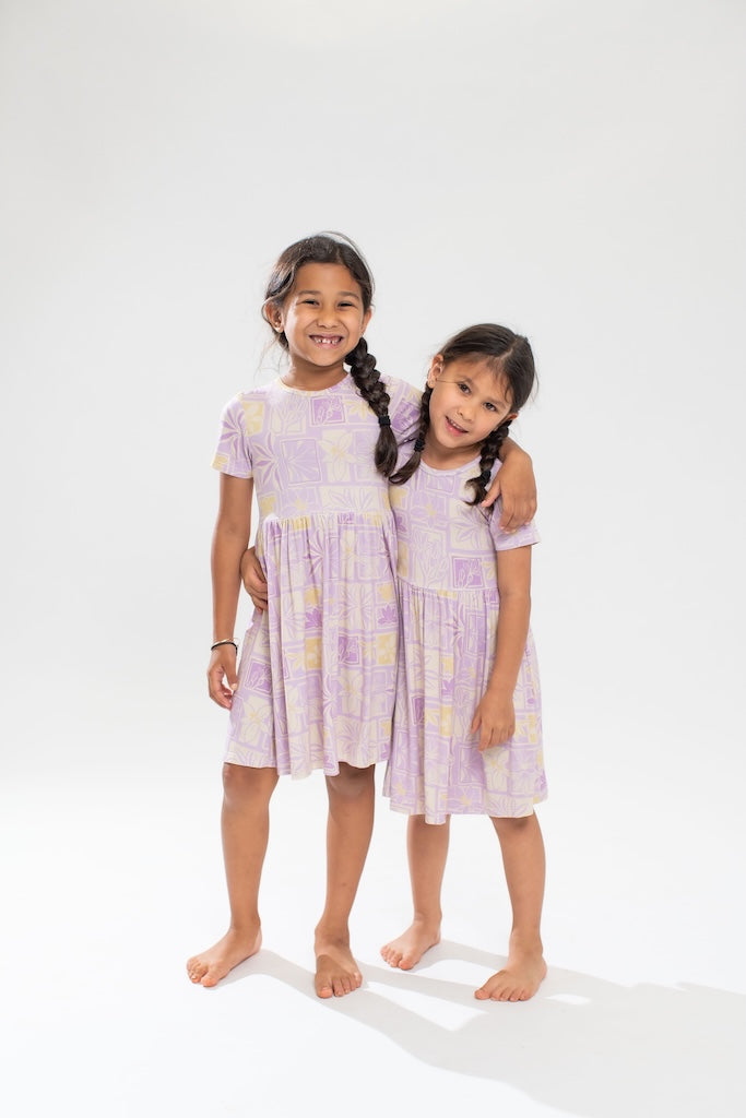 Kapa Naupaka Bamboo Kaliko Dress