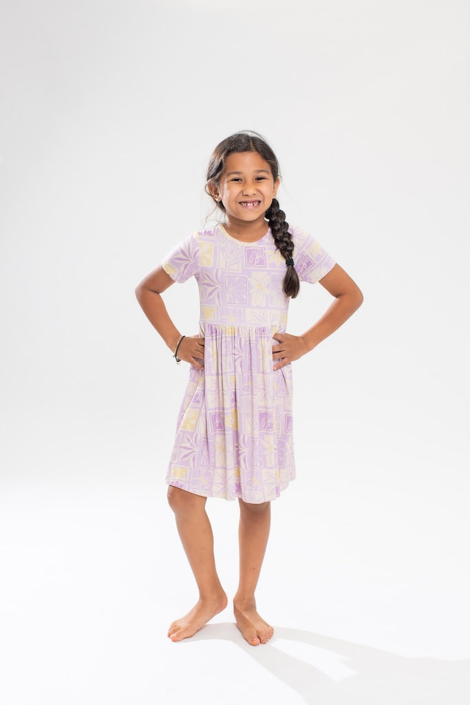 Kapa Naupaka Bamboo Kaliko Dress