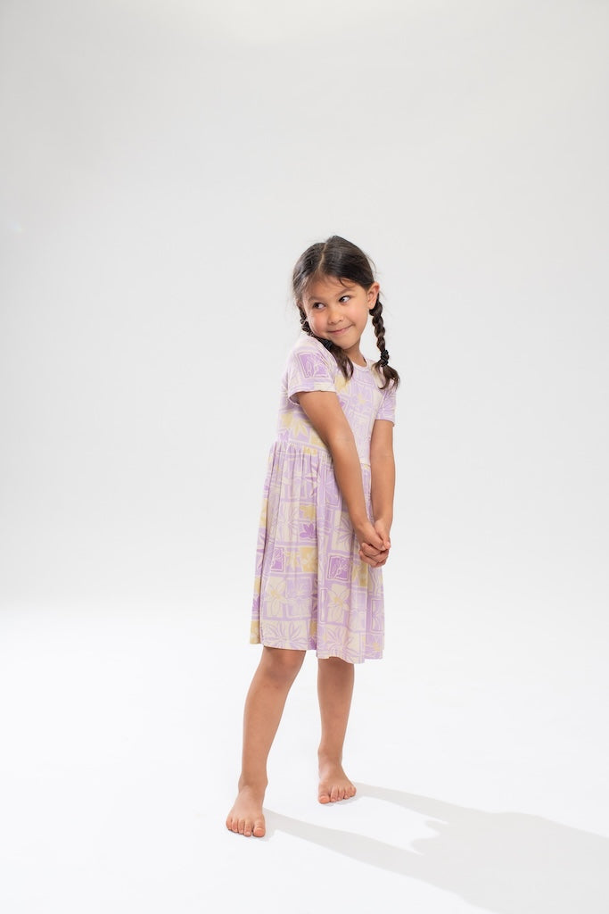 Kapa Naupaka Bamboo Kaliko Dress
