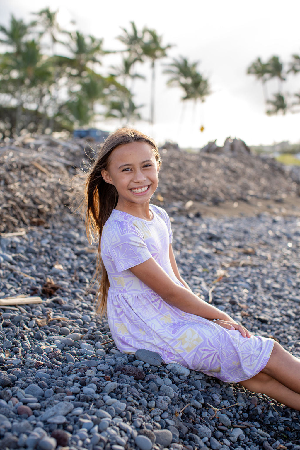 Kapa Naupaka Bamboo Kaliko Dress