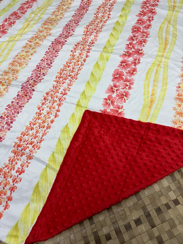 Lei Alaula Ulaula Minky Blanket
