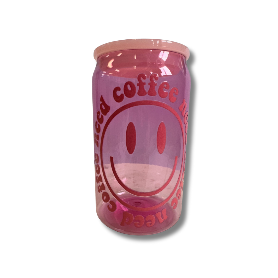 Need Coffee Smiley Face Holoholo Cup