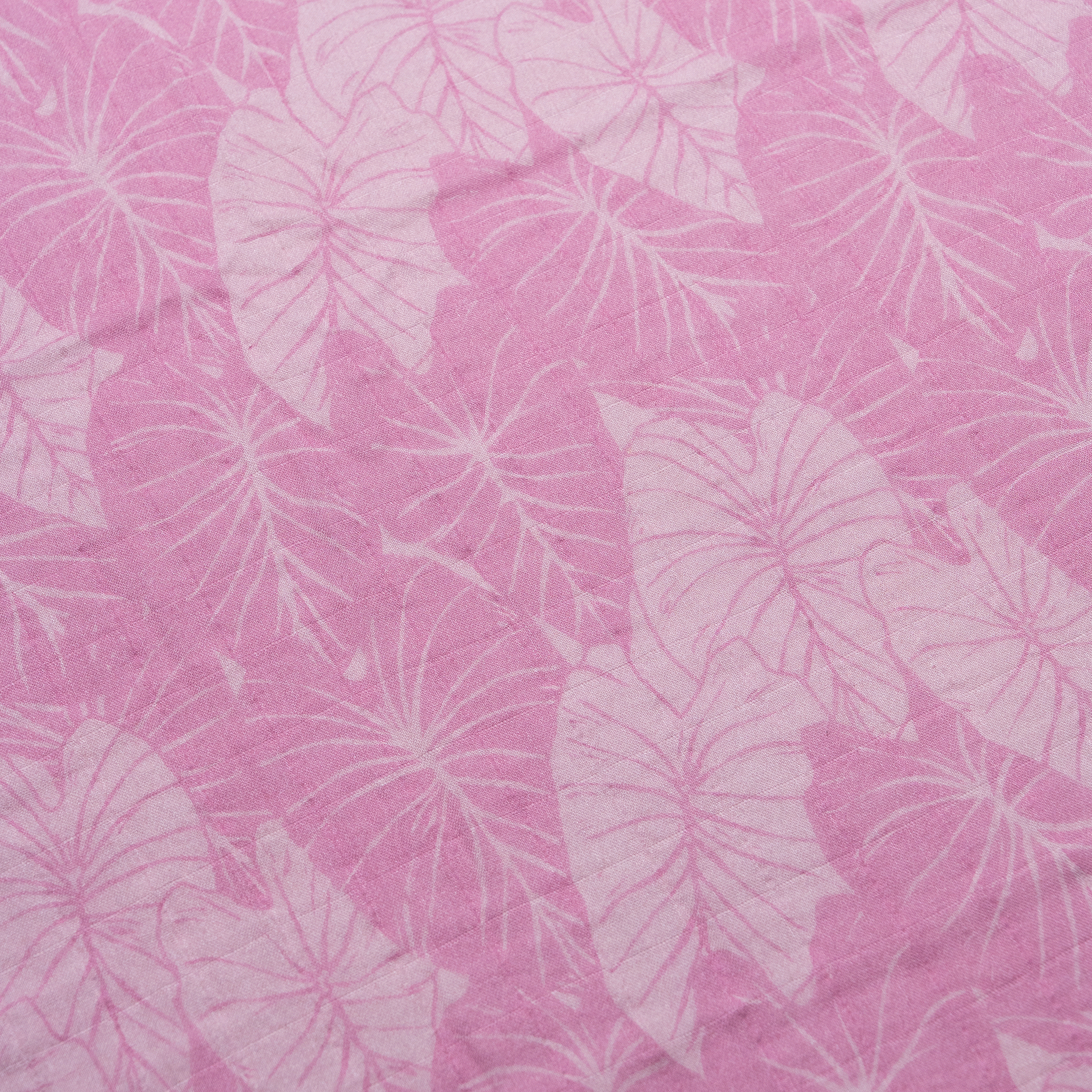 Pink Loʻi Kalo Bamboo Muslin Kapa Moe (Swaddle Blanket)