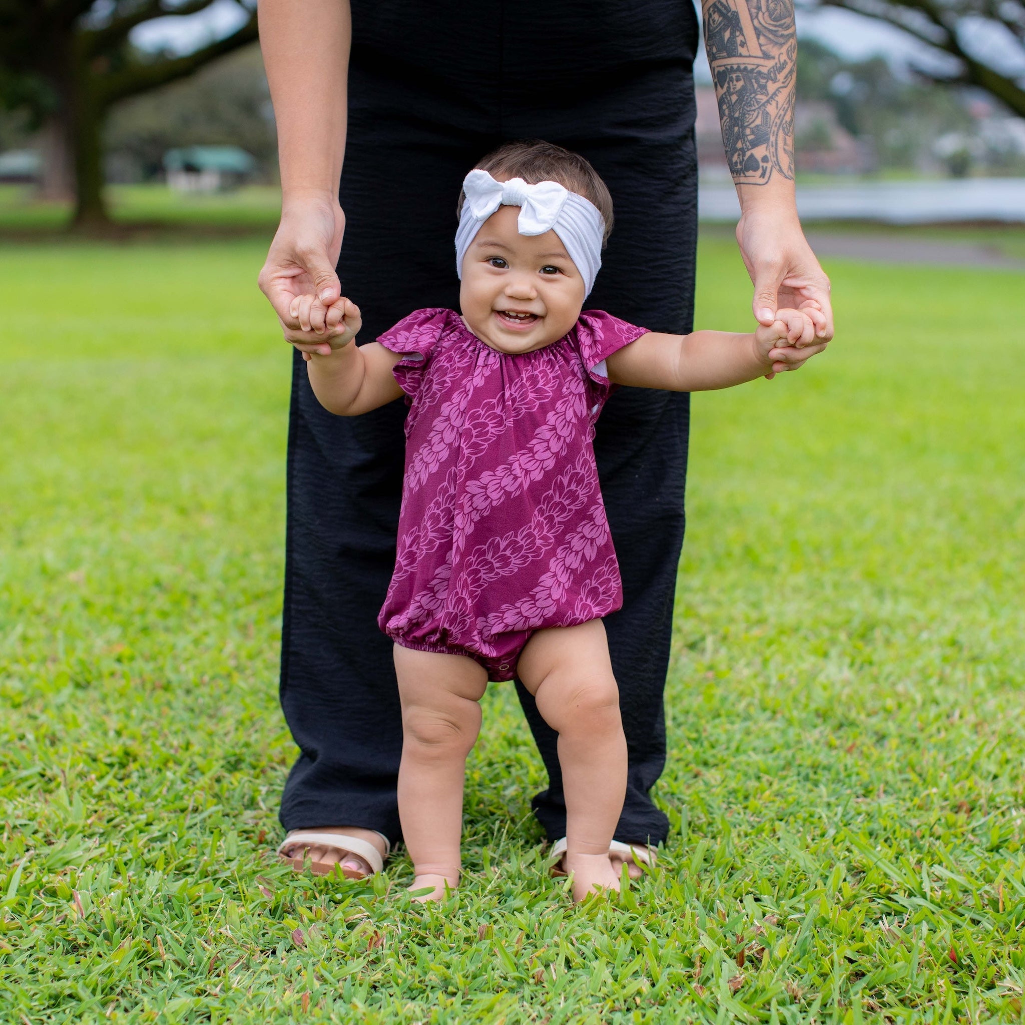 Pink Pakalana Strands Flutter Romper