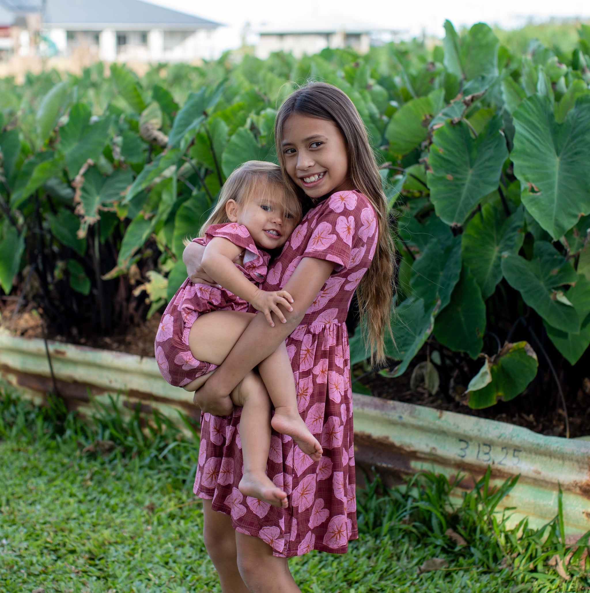 Pink Palaka Kalo Bamboo Flutter Romper