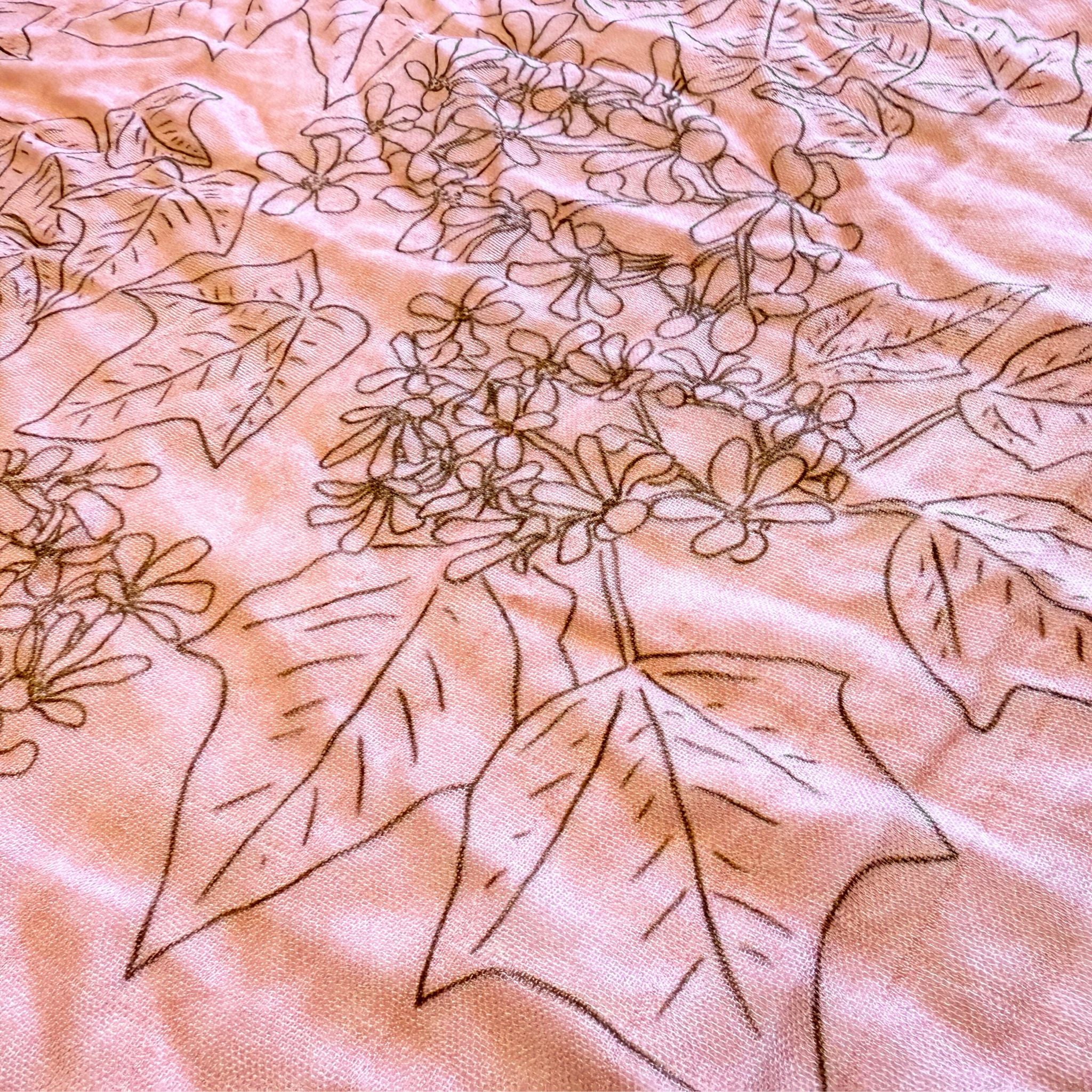 Pink Pua Kukui Bamboo Muslin Kapa Moe (Swaddle Blanket)