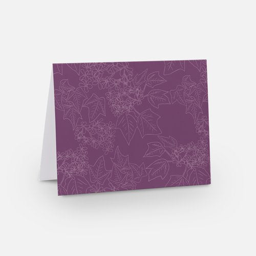 Purple Pua Kukui Notecard