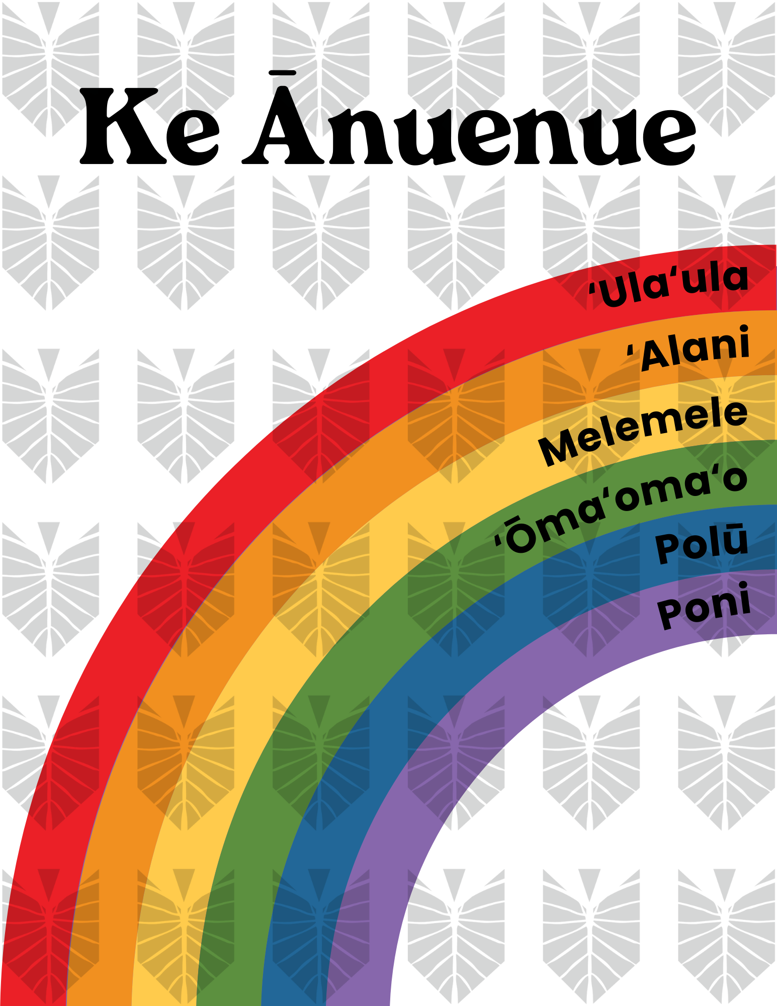 Ke Ānuenue (The Rainbow) Coloring Page (Digital Download)