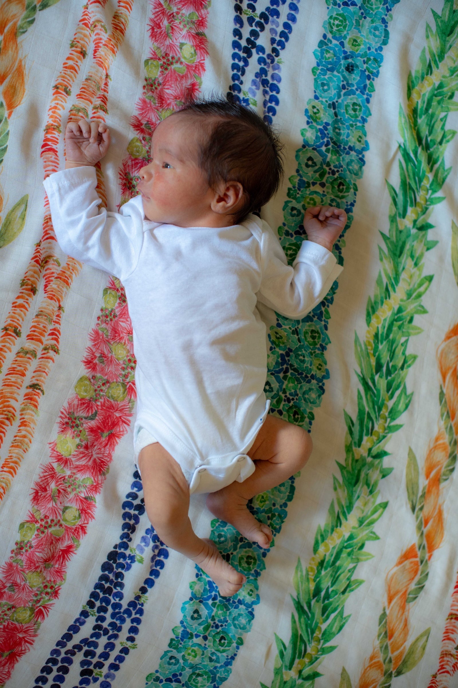 The Keiki Dept Bamboo Kapa Moe (Muslin Swaddle Blanket)