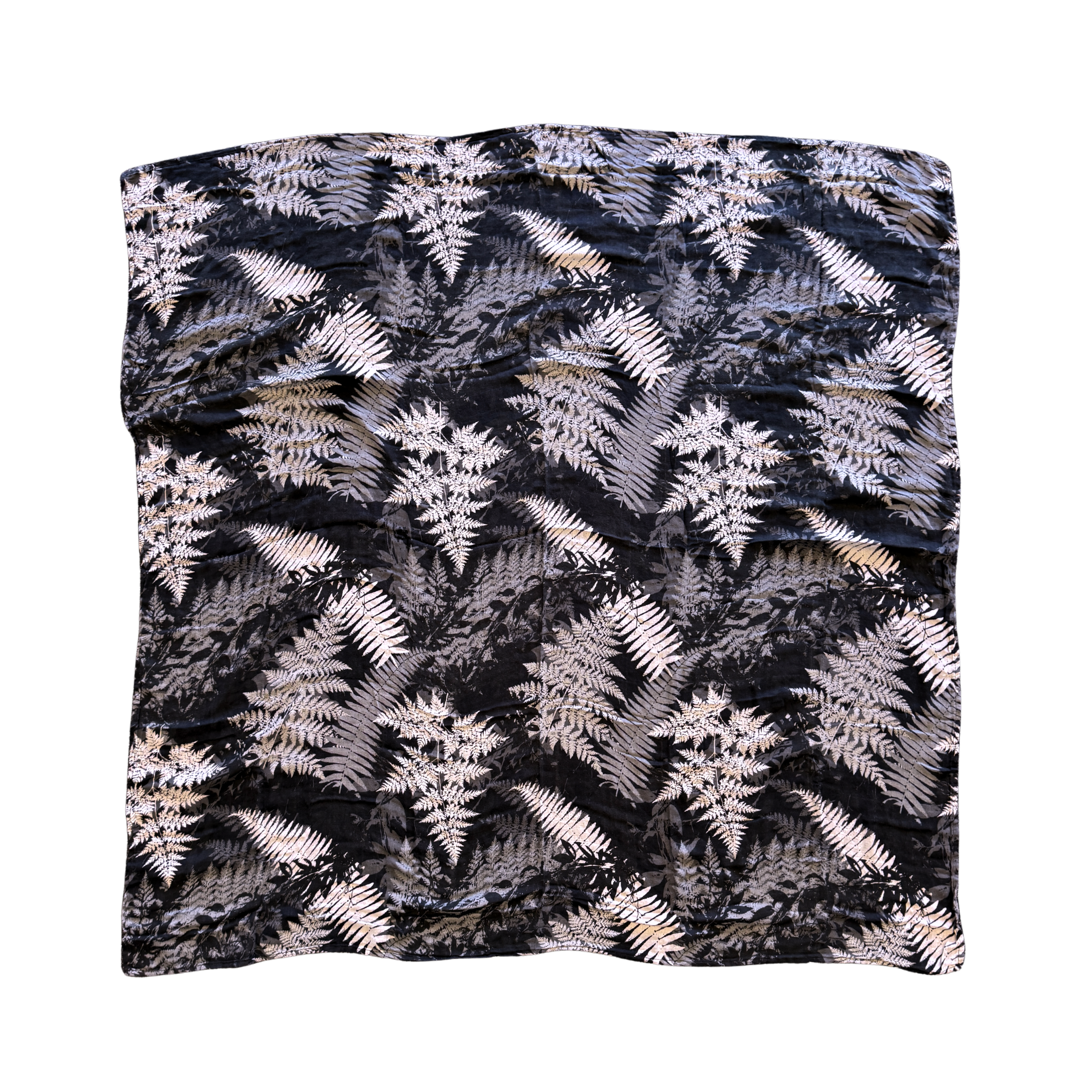 Black Hawaiian Ferns Kapa Moe - Hawaiian Bamboo Swaddle