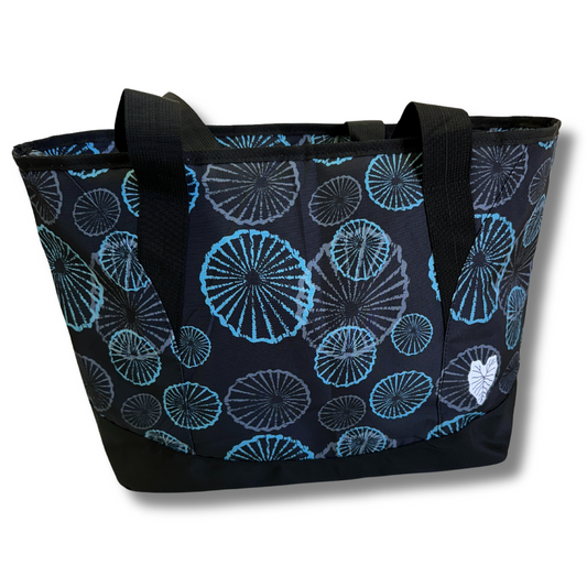 Black Opihi Shopping Cooler Tote Bag