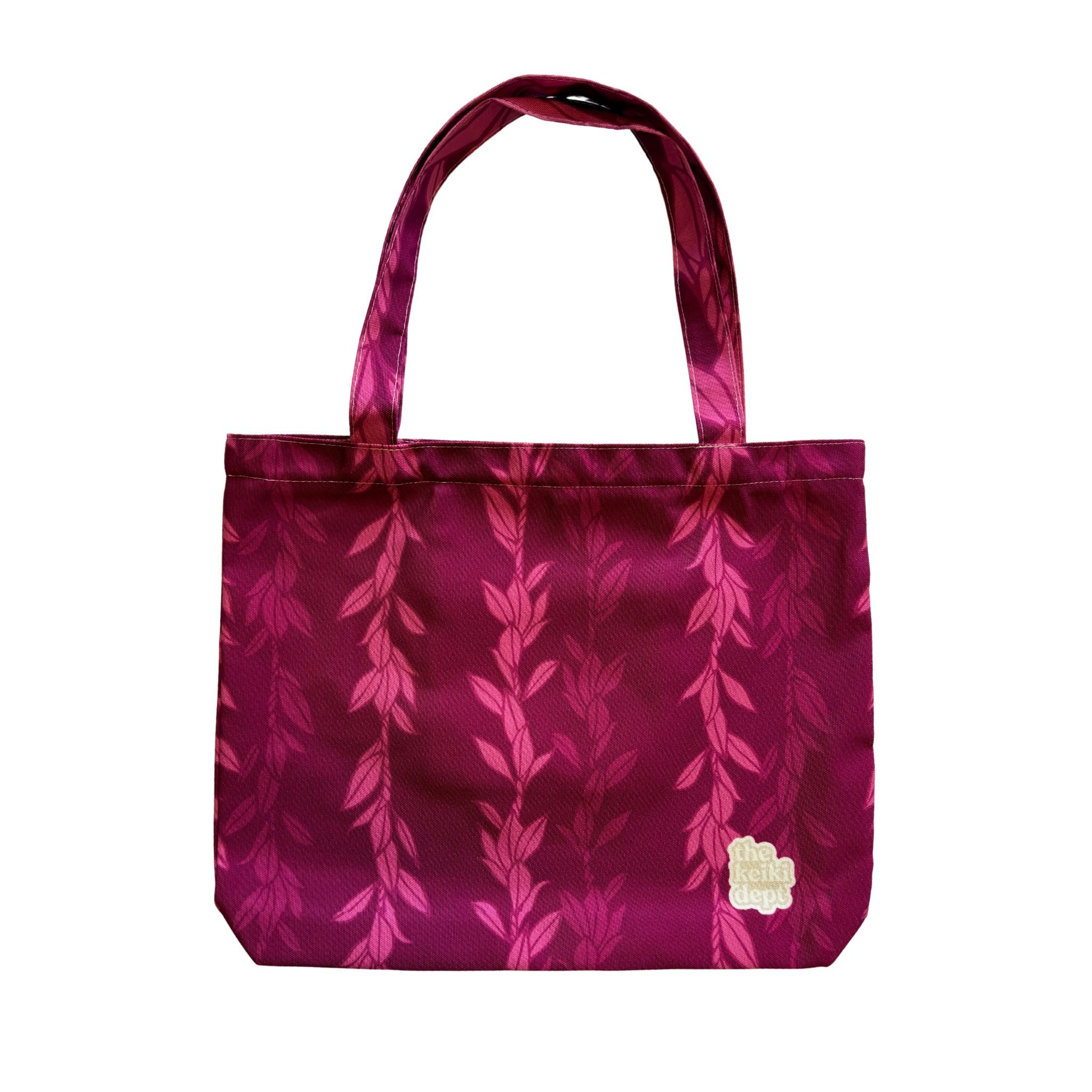 Pink Maile Strands Canvas Zipper Tote Bag