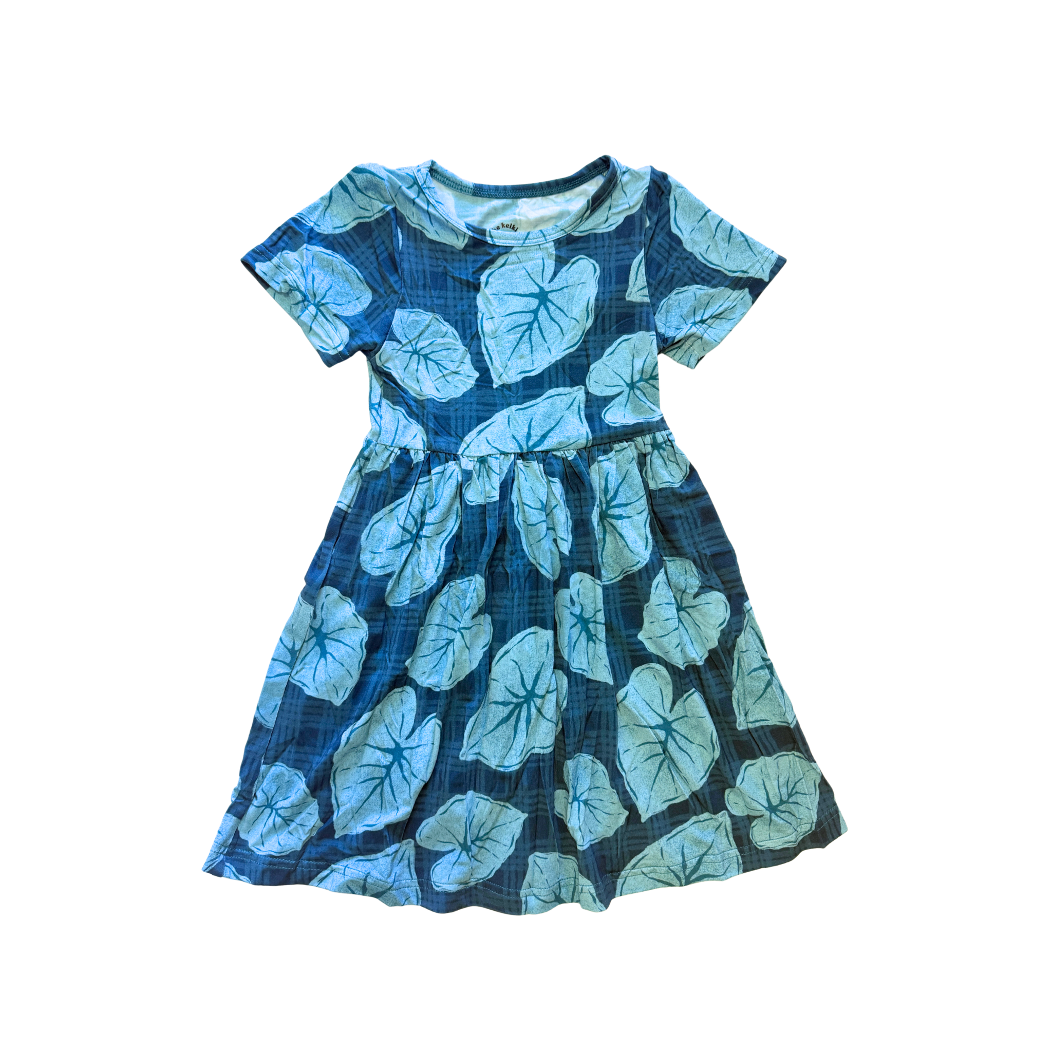 Blue Palaka Kalo Bamboo Kaliko Dress