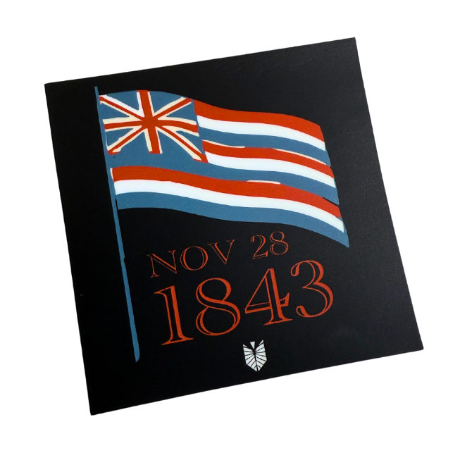 Lā Kuʻokoʻa Pepili (Sticker) - Hae Hawaii 1843