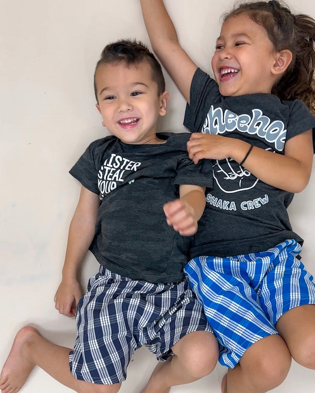 Baby Blue Palaka Harem Shorts