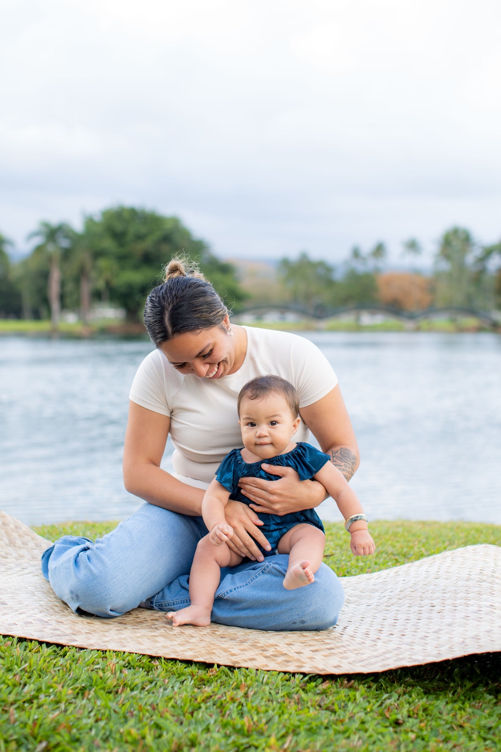 Blue Maile Strands Flutter Romper