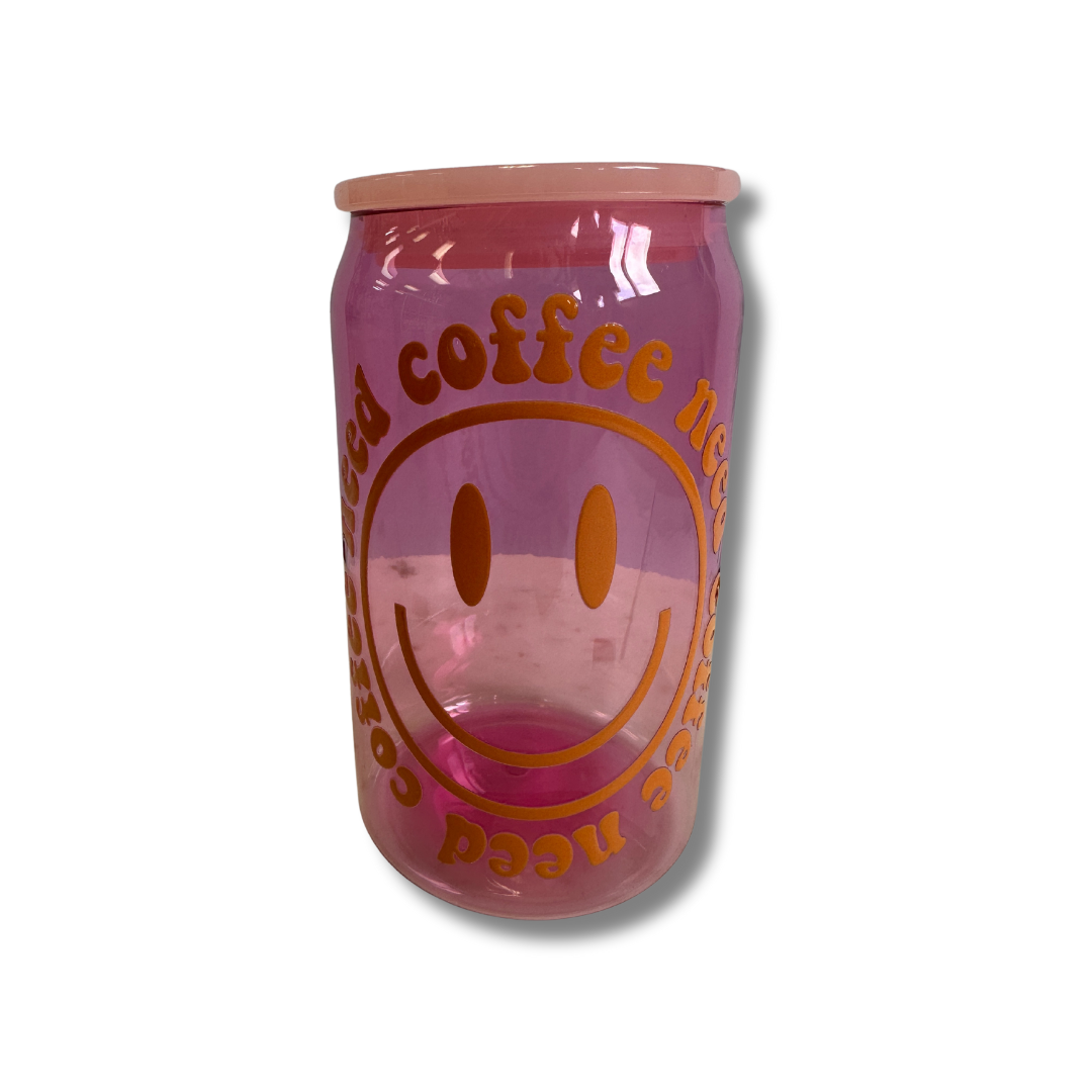 Need Coffee Smiley Face Holoholo Cup