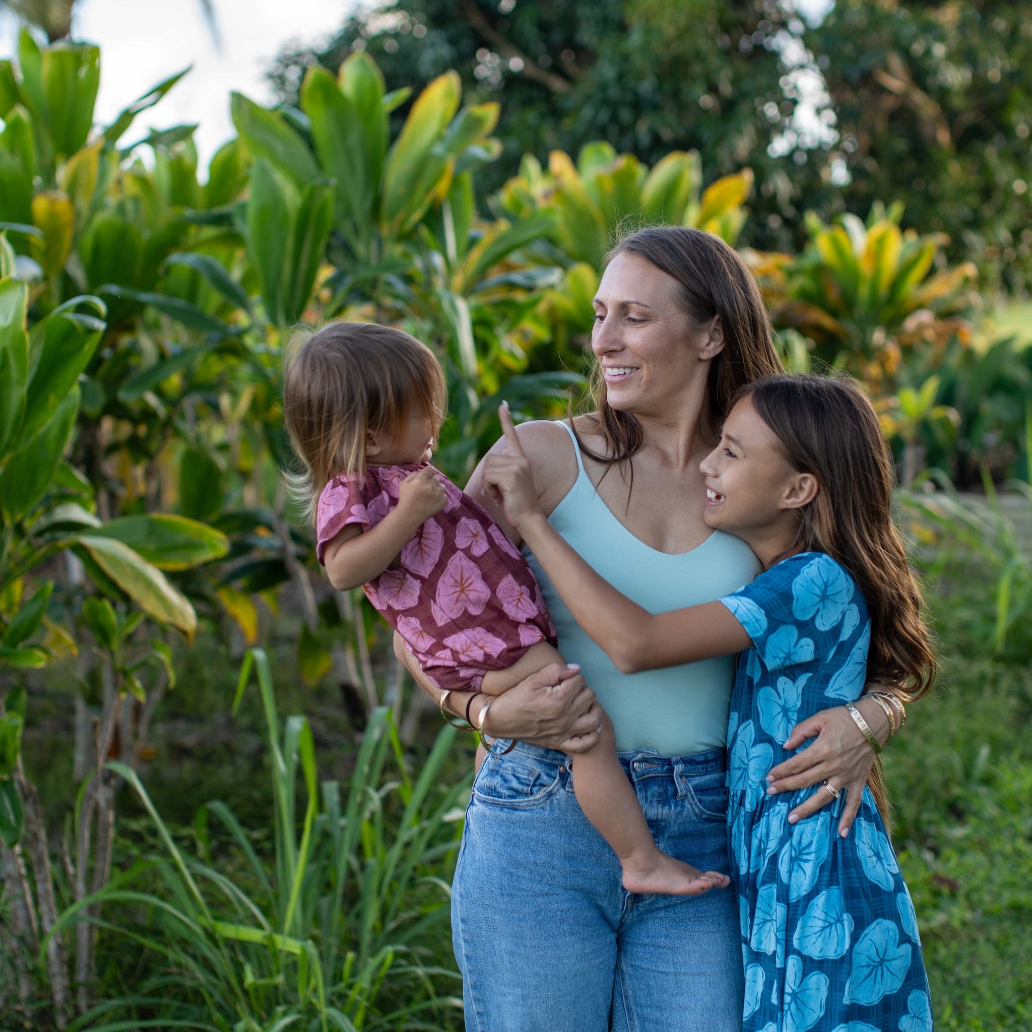 Blue Palaka Kalo Bamboo Kaliko Dress