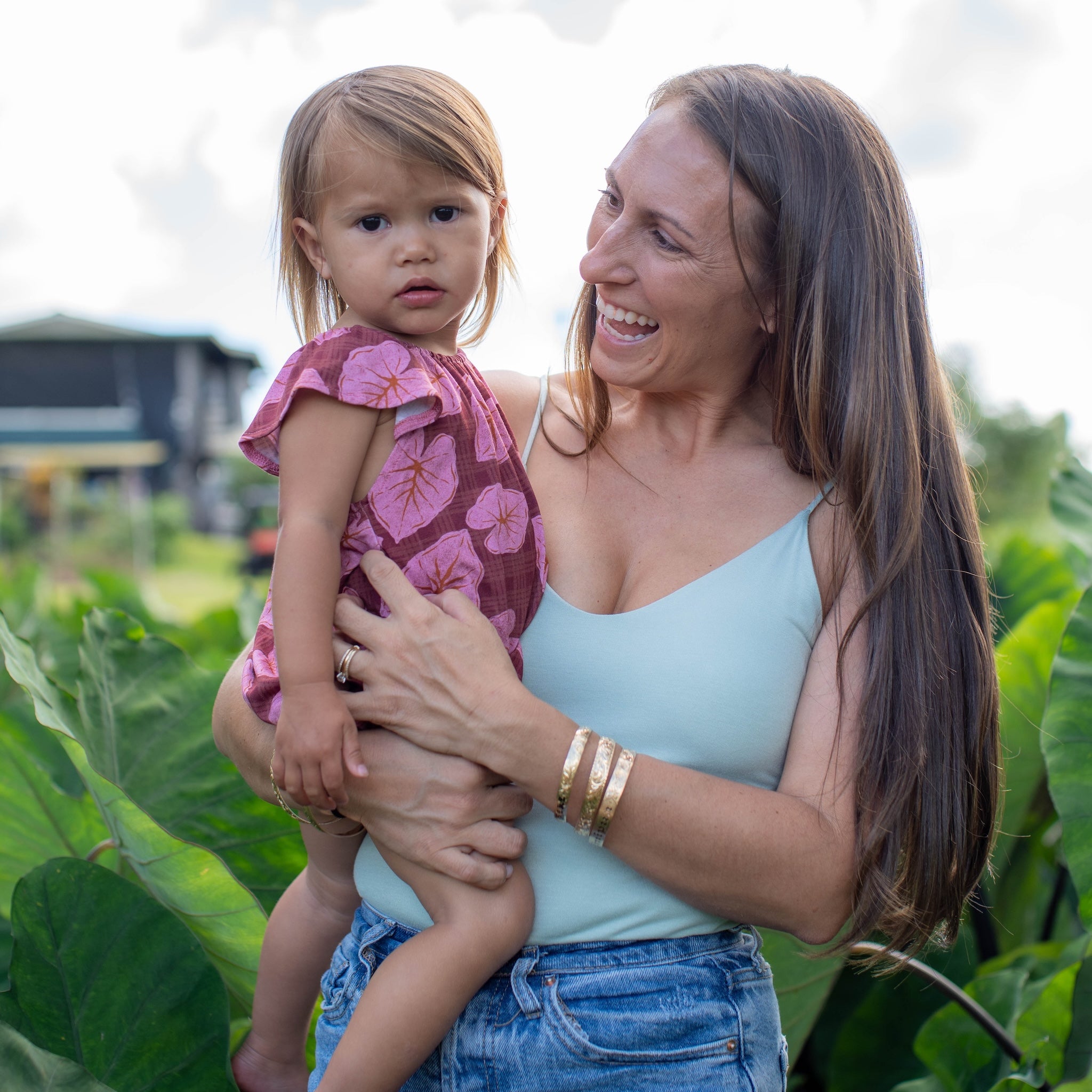 Pink Palaka Kalo Bamboo Flutter Romper