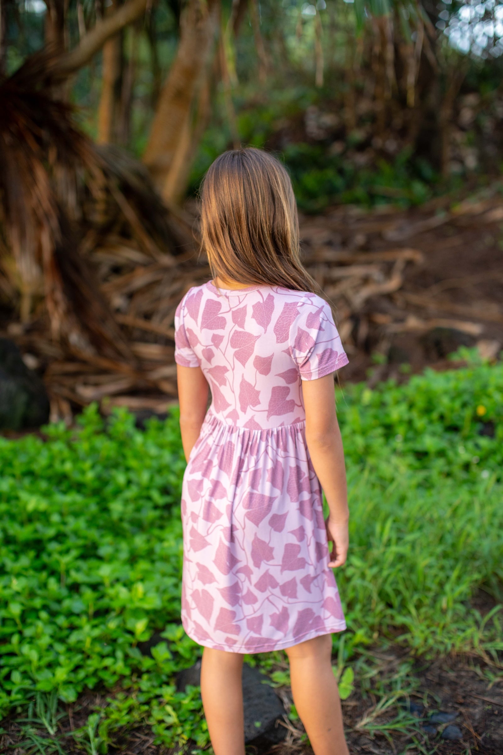 Pink Peʻahi Bamboo Kaliko Dress