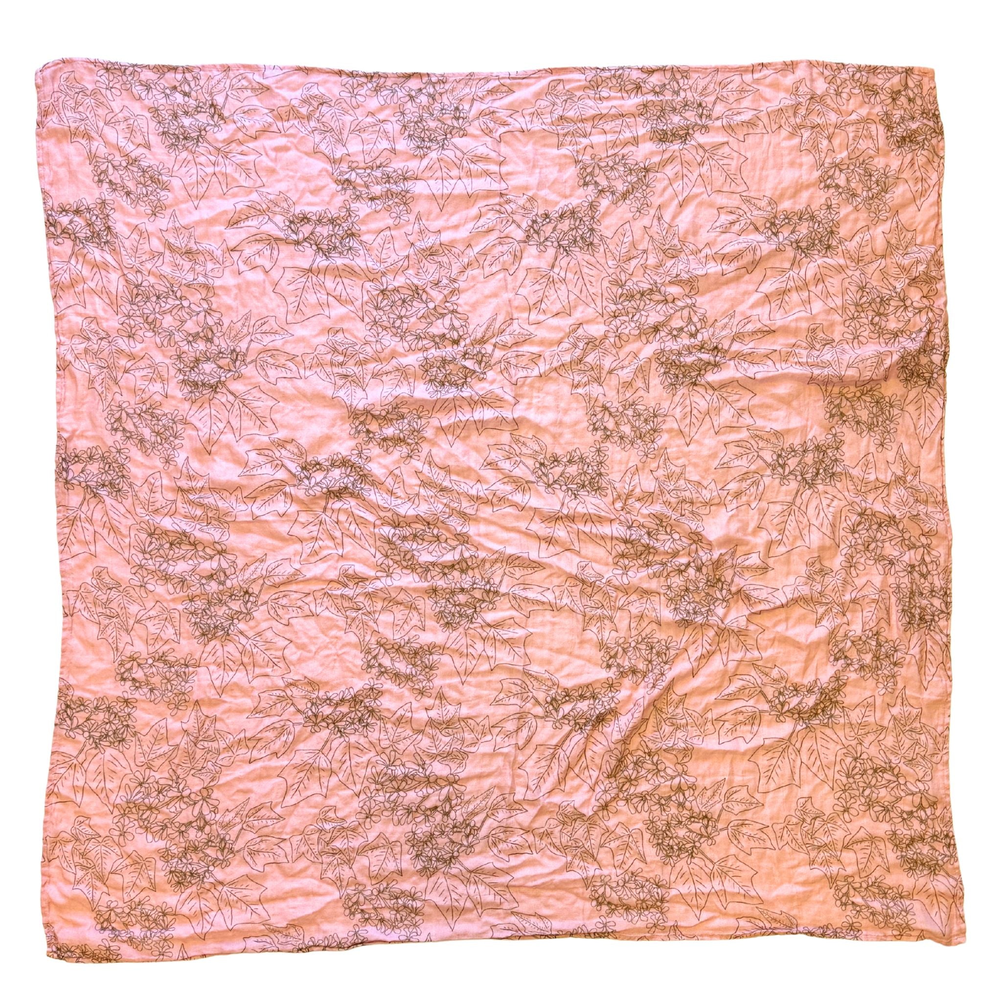 Pink Pua Kukui Bamboo Muslin Kapa Moe (Swaddle Blanket)