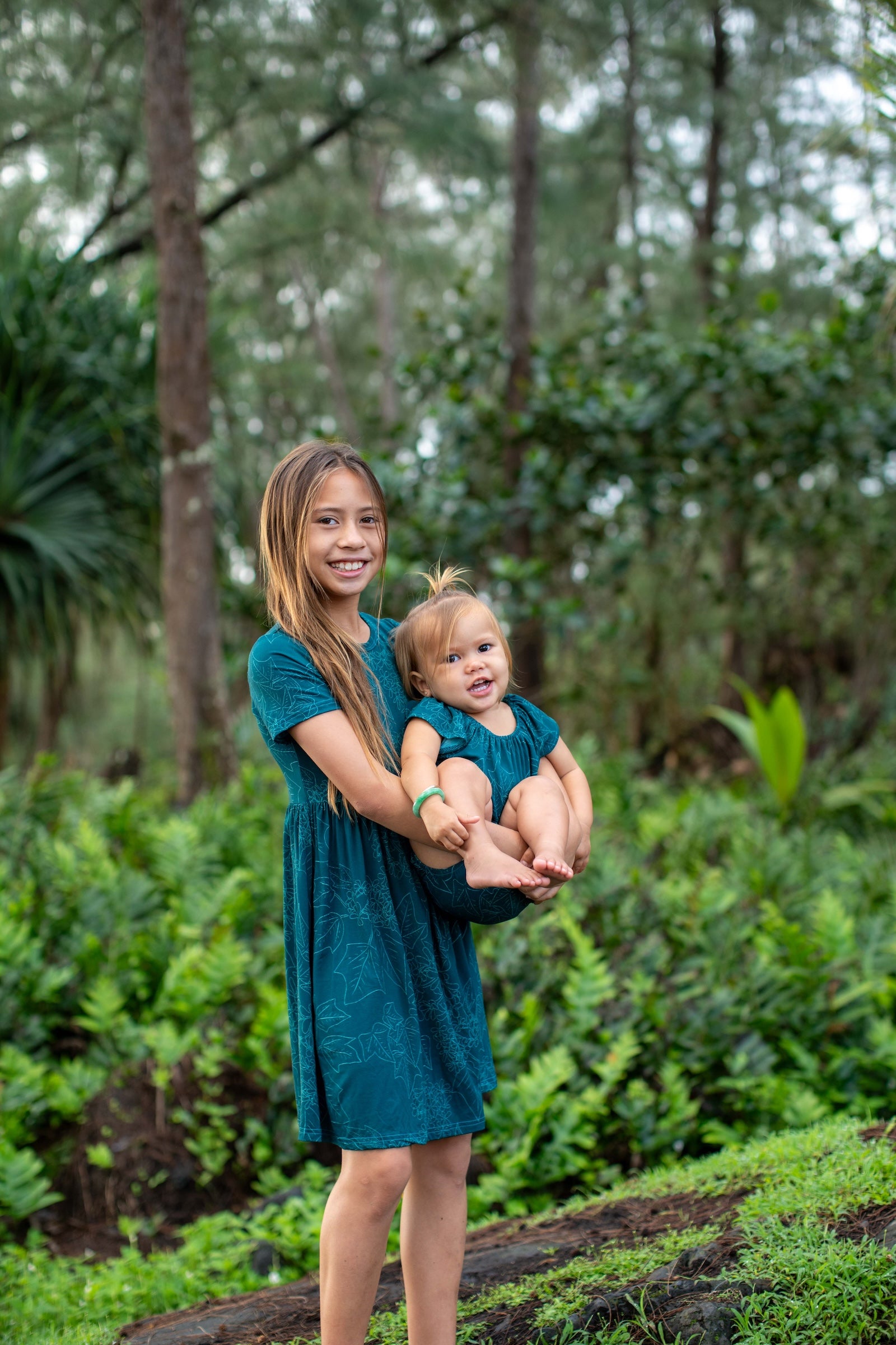 Blue Pua Kukui Bamboo Kaliko Dress