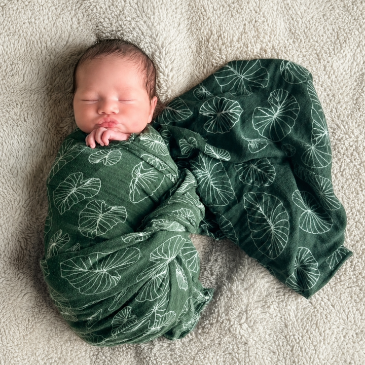 Signature Kalo Kapa Moe - Hawaiian Bamboo Swaddle Blanket
