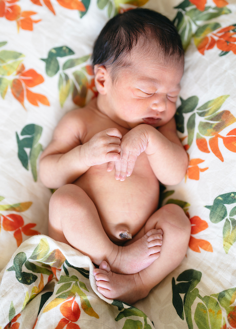 The Keiki Dept Bamboo Kapa Moe Muslin Swaddle Blanket