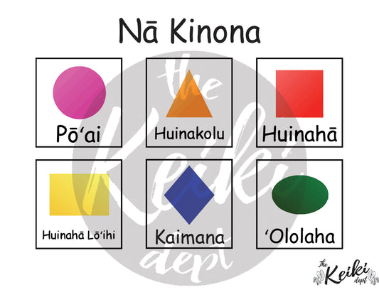 the keiki dept free printable - hawaiian shapes