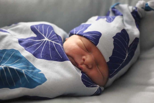 newborn baby kalo receiving blanket and beanie